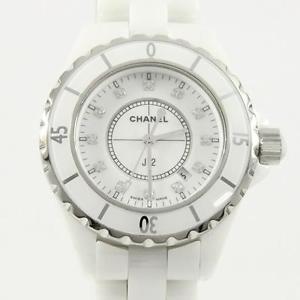 Authentic CHANEL H1628 J12 33mm Ceramic 12P Quartz  #260-001-448-2410