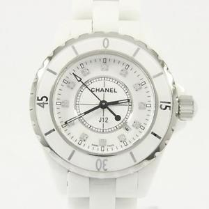 Authentic CHANEL H1628 J12 33mm Ceramic 12P Quartz  #260-001-185-0168