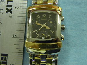 Authentic DAMIANI Ego 18k 750 Gold/S.S Men Gent multi Function Date Wrist Watch