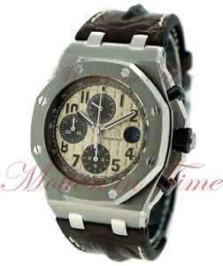 Audemars Piguet Royal Oak Offshore SAFARI Watch 42mm Ivory 26470ST.OO.A801CR.01