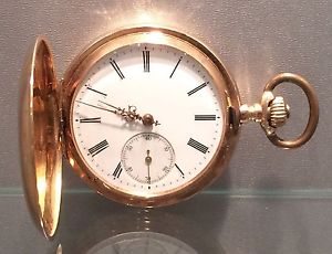 Taschenuhr UNION GLOCKE 14 K/585er Gold um 1900 Jh.