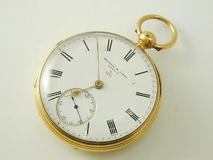 Pocket Watch 18 carat gold Victorian London 1882 Barraud & Lunds open face