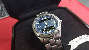 Breitling Men's Profess. Aerospace Blue Repetition Minutes E65062 Titanium 41mm