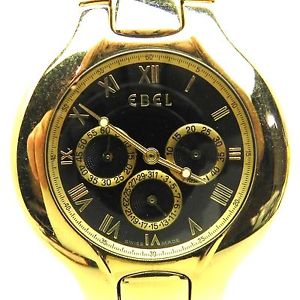 Mens 18k Yellow Gold Ebel Lichine Chronograph Watch