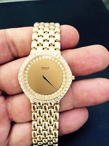 Great Condition Sarcar Visconti 2ct Diamonds Solid 18k Yellow gold 84 gram Watch