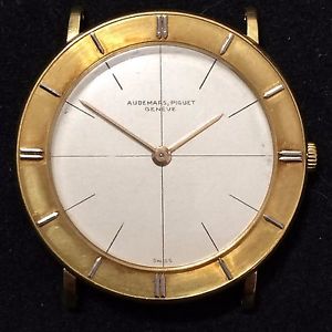 AUDEMARS PIGUET GENEVE MENS 18KT GOLD 17 Jewel Thin Wind-Up VINTAGE RARE    n35