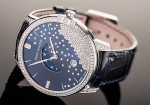 NEW! HARRY WINSTON "Midnight Diamonds Drops"  18K White Gold Watch