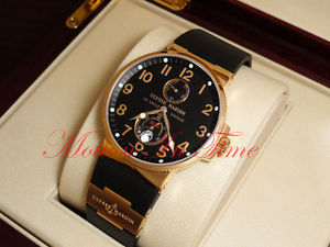 Ulysse Nardin Maxi Marine Chronometer 41mm 18kt Rose Gold Black Dial 266-66-3/62
