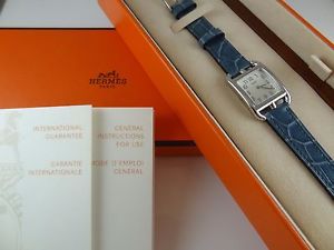 AUTH Hermes CAPE COD PM CC1.210 Alligator Simple Tour Ladies Watch
