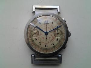 Very Rare Unver (Universal Geneve) Chronograph Vintage 1938 Rare Art-Deco