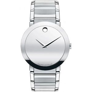 Movado Sapphire Stainless Steel Mirror Dial Men's Swiss Watch 0606093