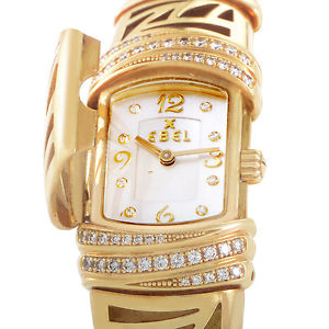 Ebel 18K Yellow Gold and Diamond Quartz Bangle Watch