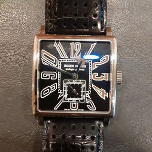 Rare Roger Dubuis 18k White gold "Golden Square" Black Dial