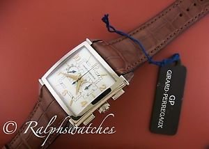 GIRARD PERREGAUX Vintage 1945 Chronograph 18K White Gold Mens 25820-53-151-BACA