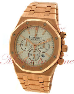 Audemars Piguet Royal Oak Chrono 41mm Rose Gold Silver Dial 26320OR.OO.1220OR.02