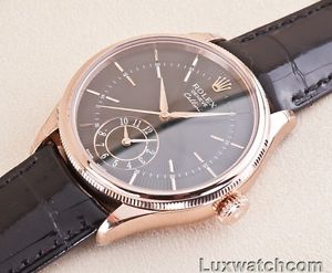 ROLEX CELLINI HORA DUAL 18K EVEROSE ORO 50525 HOMBRE NUEVO RELOJ 2015