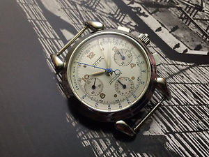 Vintage NOS 80's Venus Rattrapante Chronograph Telda Watch