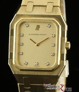 Audemars Piguet Royal Oak Rectangular De Luxe 28mm 18K Gold Box/Warranty #1534
