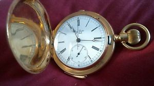 Gold Watch Quarter Repeater Chronograph by Henry Sandoz Le Locle  No 1166