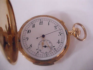 VINTAGE CHRONOGRAPH MINUTE REPEATER & CHRONOGRAPH POCKET WATCH 18 K SOLID GOLD