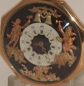 Waltham Super Rare Important Solid 14K Multi Color Gold Fancy Dial Pocket Watch