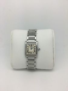 Ladies Cartier Tank Francaise Stainless Steel Watch