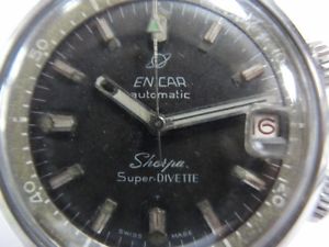 ENICAR SHERPA SUPER DIVETTE Sea Pearl Original Dial Bracelet Crown Diver Watch