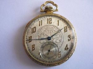 Antique 1924 Waltham 15 Jewels  Pocket Watch 14 K Gold  RARE