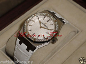 Audemars Piguet 40th Anniversary "White" Lady Royal Oak Steel Diamond 67651ST