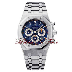 Audemars Piguet BLUE Royal Oak Chronograph 39mm Mens Watch 26300ST.OO.1110St.07