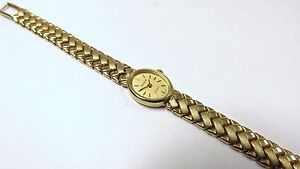 GENEVA 14kt YELOW GOLD LADIES WATCH WITH FOLDOVER ADJUSTABLE LENGTH CLASP NEW