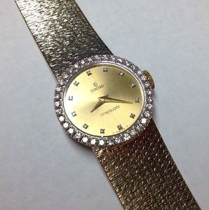 AMAZING CONCORD 14K YELLOW GOLD DIAMOND WRIST WATCH