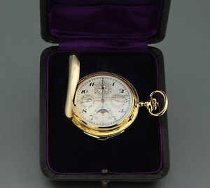 Ulysse Nardin 18k Gold Ewiger Kalender Minuten Repetition Mondphase Chronograph