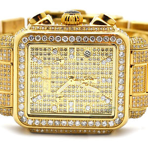 Joe Rodeo Madison 12.00 ct Iced Out Diamond Womens Yellow Gold Watch JRMD33