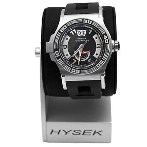 Hysek Abyss Men's 44mm Automatic Black Rubber Date Watch AB02A82A02-CA01