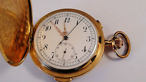 VOLTA REPETITION CHRONOGRAPHE 18kt Gold pocket watch RARE