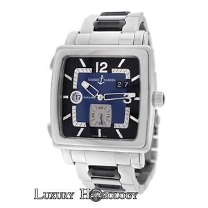 Authentic Men's Ulysse Nardin Quadrato Dual Time 243-92 Automatic Steel Watch