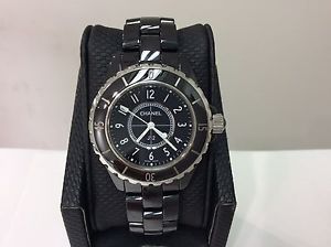 CHANEL Ref. H0682 J12 Black Ceramic Quartz 33mm Midsize Watch! SUPERB ITEM!!!