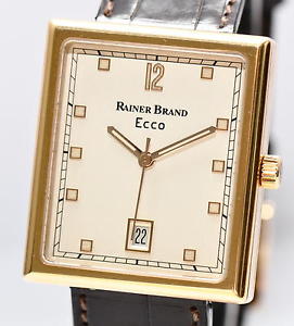 Rainer Brand Ecco Uhr 750er Rosegold Kasten Papiere 2007 Top Zustand