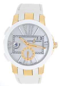 Ulysse Nardin Executive Dual Time Ladies Rose Gold & White MOP Watch  246-10/391