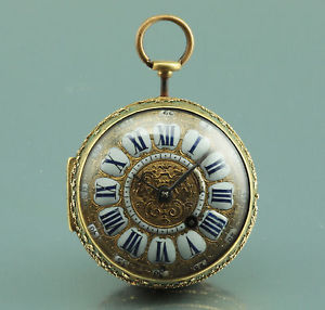 Andre Sebille Oignon Paris 1690 Repeater mock pendulum verge fuse pocket watch<