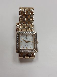 Michael Anthony 14K Gold & Diamonds Swiss Quartz Watch with original Box