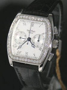 Paul Picot Firshire Medium Chrono  Stahl/Leder Diamantbesatz *ungetragen*