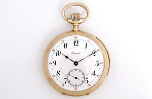 Dunand 14k Yellow Gold 1/4 Hour Repeater Vintage Pocket Watch