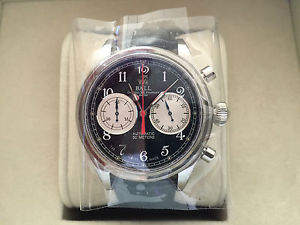 BALL TRAINMASTER CANNONBALL CM1052D-L2J-BK BLACK 43mm LEATHER NEW IN BOX