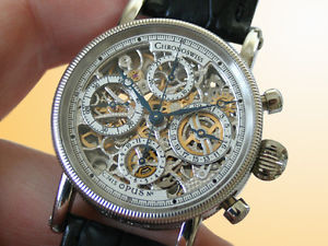 Chronoswiss Opus Skeleton Automatic Chronograph Stainless Steel Watch CH 7521S