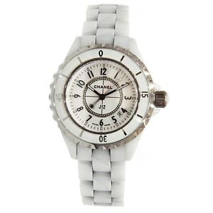 Chanel J12 Quartz H0968 33 mm White Ceramic Womens Watch 1 yr in-house warranty!