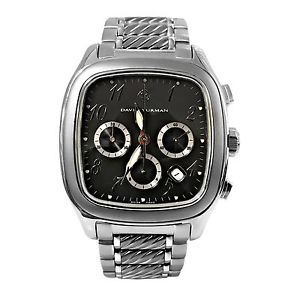 David Yurman Thoroughbred 41mm Stainless Steel Automatic Grey Chronograph Vintag image 1