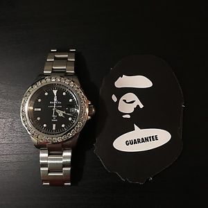 authentic bape watch with 4.6ct diamond bezel