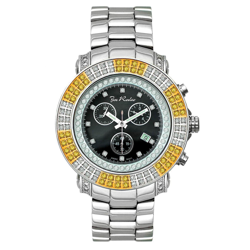 Joe Rodeo Diamant Herren Uhr - JUNIOR silber 4.3 ctw